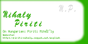 mihaly piriti business card